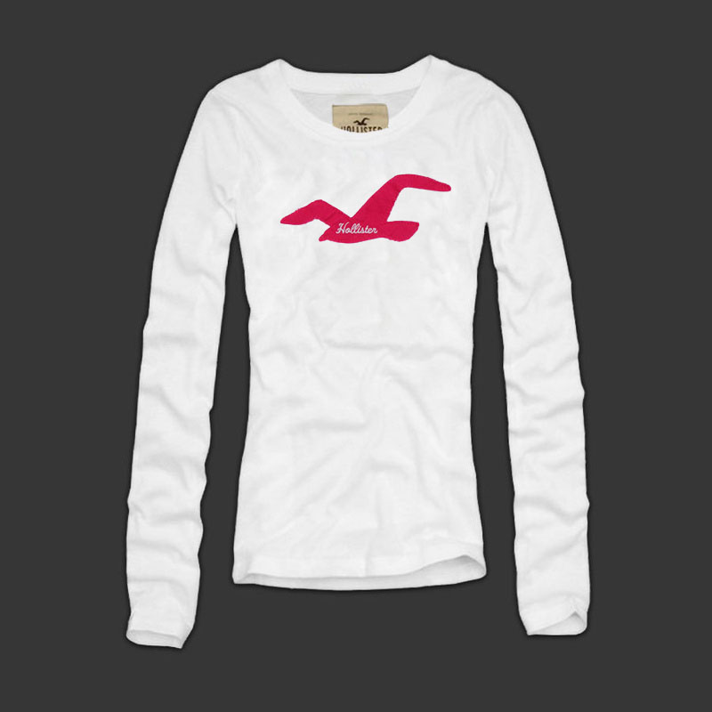 Hollister Mujeres De Cuello Redondo Largo Remera HCO4776